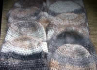 Angora Wool Beanies - Crochet