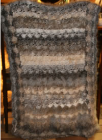 Angora Wool Shawl with all colours used in one item