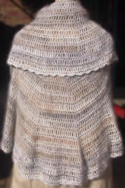 Angora Wool Shawl / Throw - Round with mixed colours